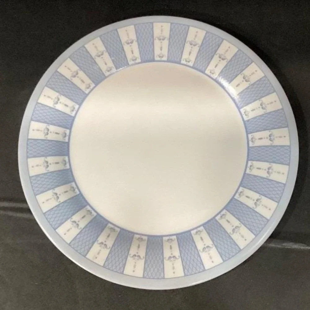 Martha Stewart Everyday Garden Trellis Dinner Plates, Set‎ of 2, White Stoneware